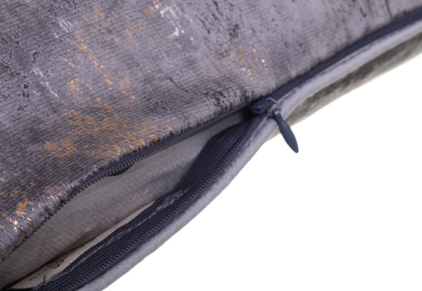 Подушка декоративна велюр 45x45 см сірий із принтом La Nuit 