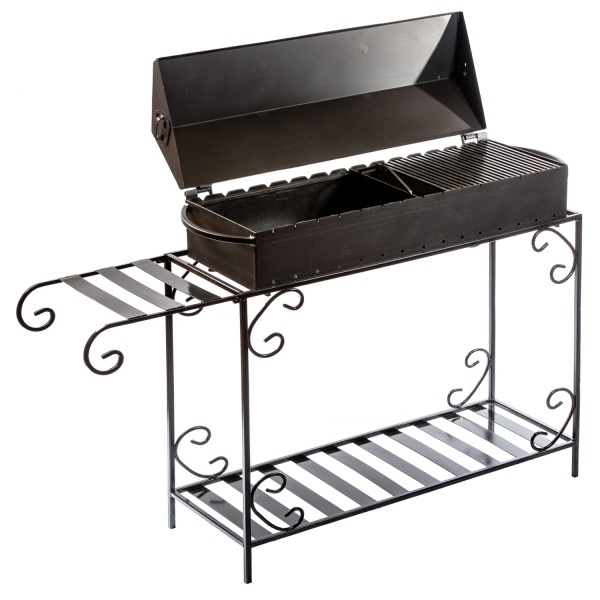 Мангал-барбекю Metalzavod Мангал-барбекю MB15-3D на 15 шампуров 3 мм на дровнице