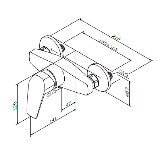 Смеситель для душа AM PM Gem F9020000