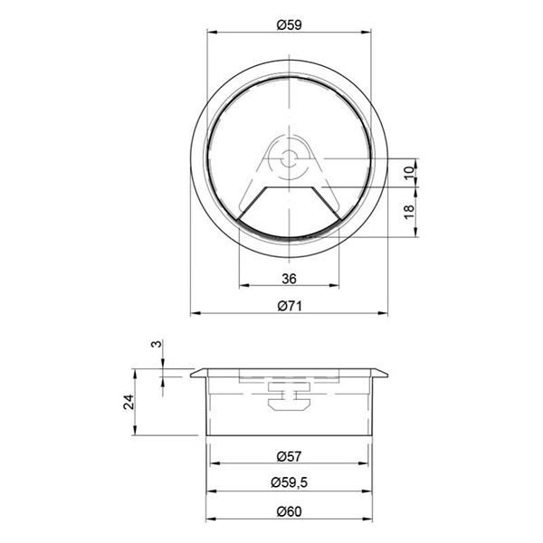 Заглушка для проводов бук DC