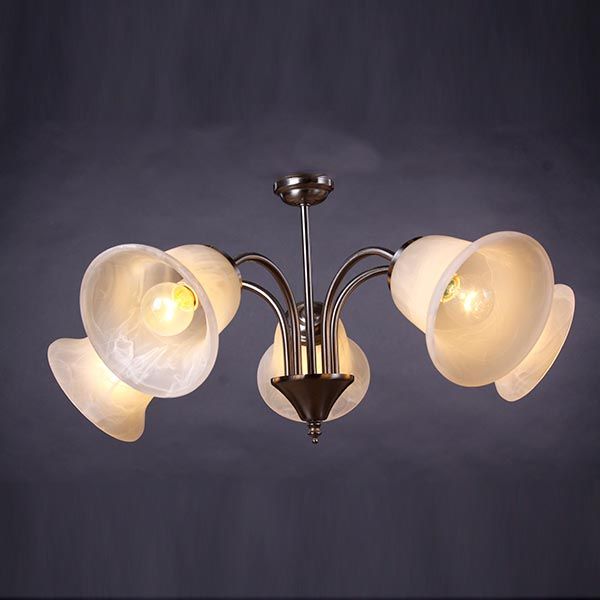 Люстра подвесная Laguna Lighting BORE 5xE14 матовый хром