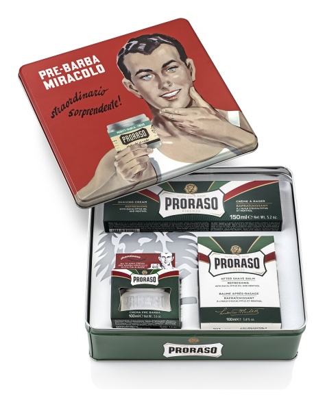 Набір подарунковий для чоловіків Proraso Vintage Selection Gino з екстрактом евкаліпта і ментолом