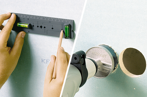 Шаблометр контурный Wolfcraft 4050000 для пустотелых коробок 185 x 50 x 15 