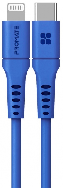 Кабель Promate PowerLink-120 USB-C to Lightning 3А 1,2 м синій (powerlink-120.blue) 