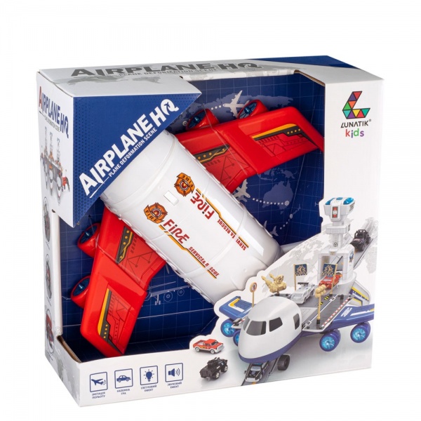 Игровой набор транспорта Lunatik самолет трансформер Пожарный (LNK-FLF5673) 978882