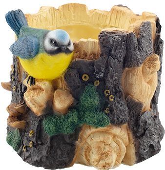 Кашпо декоративное Птичка на пеньке 