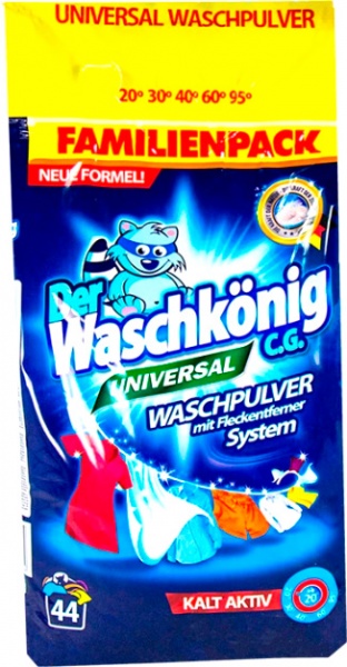 Порошок для машинной и ручной стирки WASCHKONIG Universal 3,036 кг 