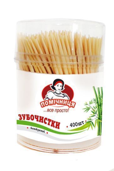 Зубочистки бамбуковые Помічниця 400 шт.