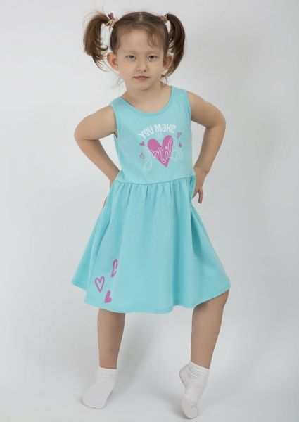 Сарафан для девочек Roksana Active р.104/110 бирюзовый №0019/12143 
