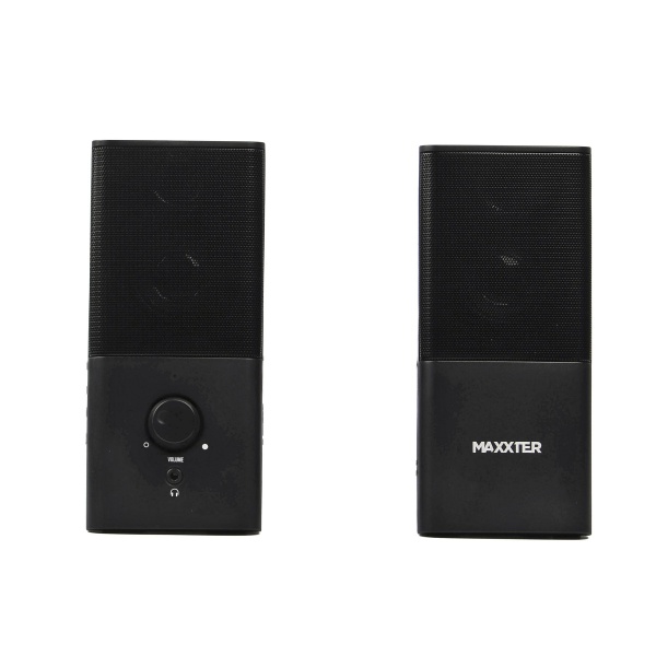 Колонки Maxxter CSP-U001 2.0 black пластиковый корпус, 6 Вт , USB