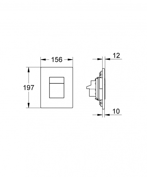 Клавиша для инсталляции Grohe Skate Cosmopolitan матовый хром 38732P00T