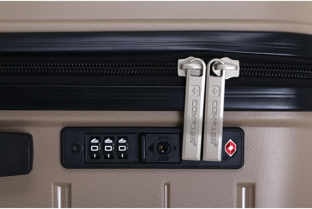 Чемодан Compass №XY007 M 59 л капучино 60x41x24 см