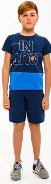 Футболка для хлопчика Smil 110585 р.128 сіро-синій 