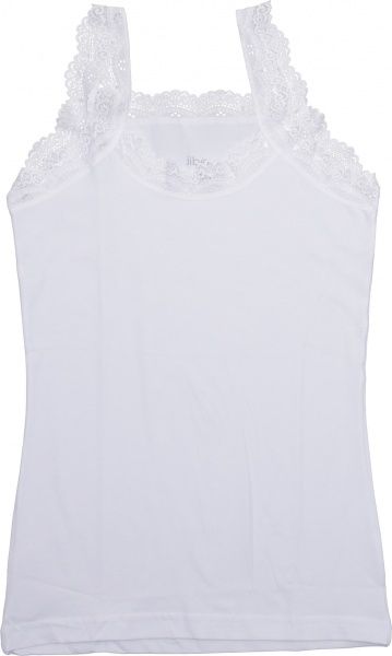 Майка жіноча Gurlesin з мереживом р. L білий 