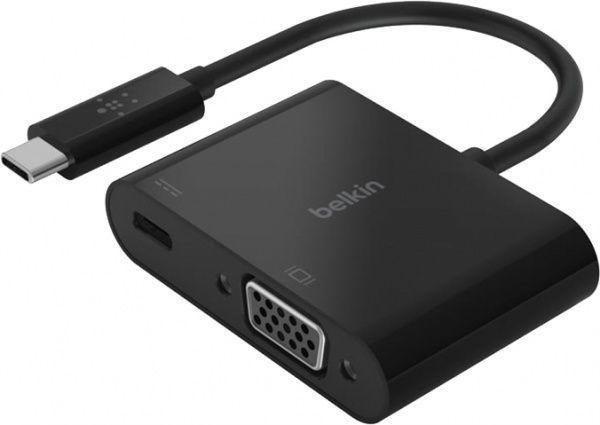 Адаптер Belkin USB Type-C – VGA чорний (AVC001BTBK) USB-C - VGA 60W PD, black 