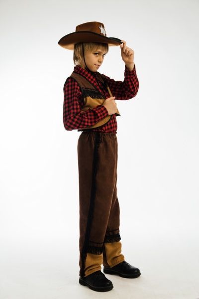 Костюм дитячий карнавальний Ковбой 5-7 років р.122 коричневий 