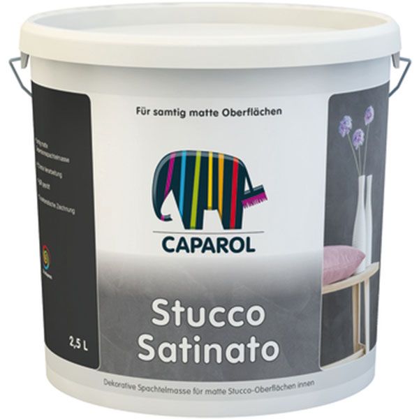Декоративная штукатурка Stucco Satinato Caparol 2,5 л белый