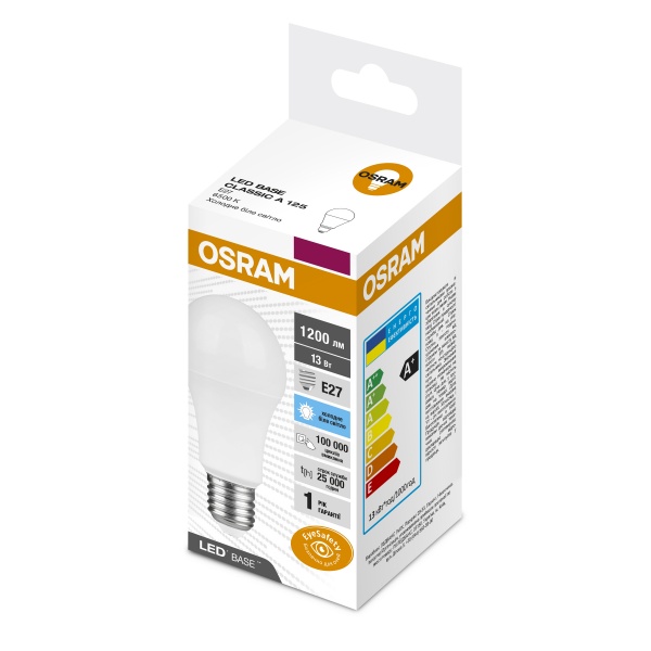 Лампа світлодіодна Osram Classic 13 Вт A70 матова E27 220 В 6500 К LBE CLA 13W 865 