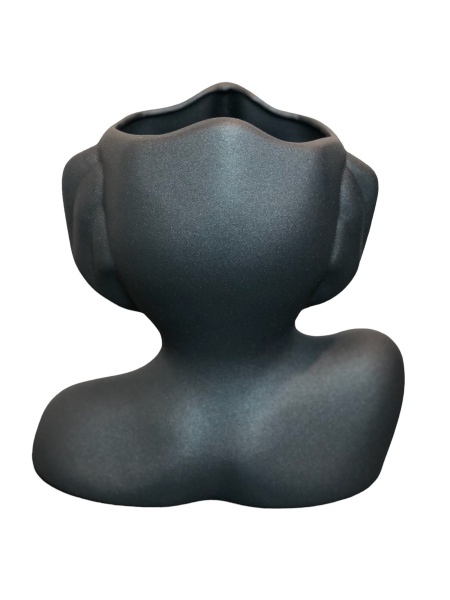 Ваза керамическая Nana ceramics Леди 22 см черный муар