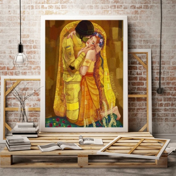 Репродукция Климт по-украински. Поцелуй 50x80 см Арт Фемелі 