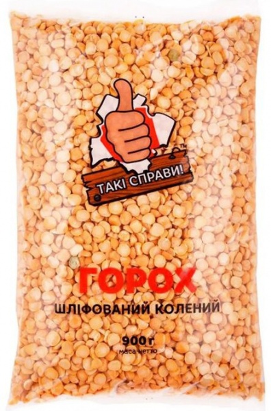 Горох ТМ Такі справи шлифованный колотый 900 г