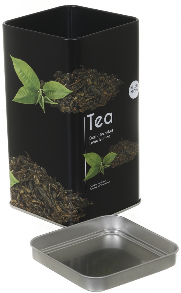 Ємність для зберігання Flamberg Premium Loft Tea чорна 14,5х7,8х7,8 см