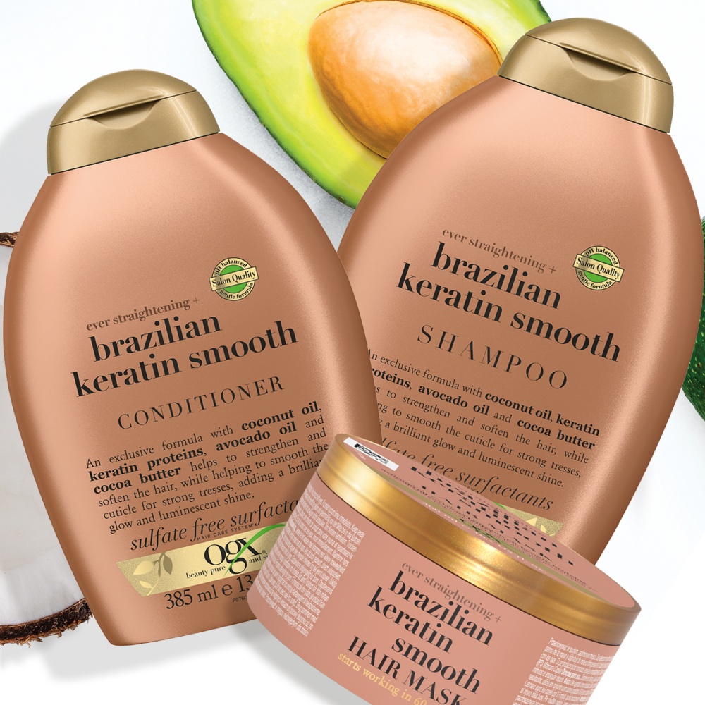 Маска для волос Ogx Бразильский кератин 300 мл