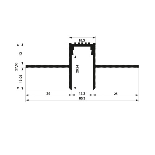 Профиль теневого шв АЛЮПРО ПАС-3876 RAL-9016 мат 3м