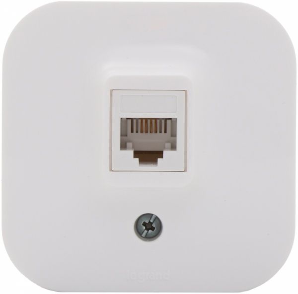 Розетка комп’ютерна Legrand Quteo RJ45 CAT5e UTP білий 782224