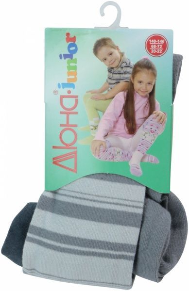 Колготки детские Duna 4В 439 р.128-134 в полоску/серый 