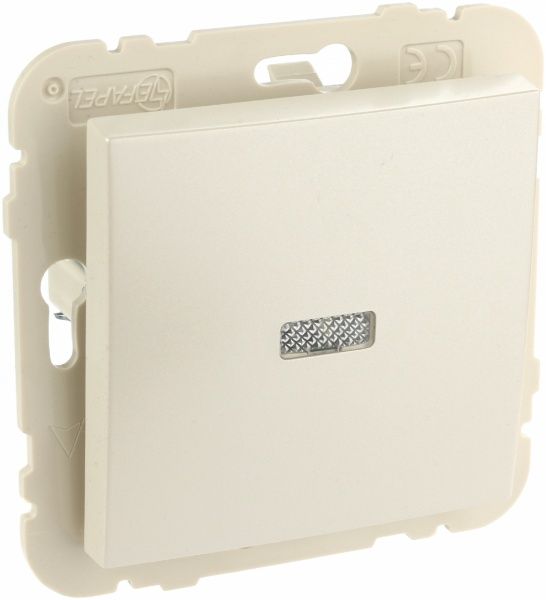 Вимикач одноклавішний Efapel Logus з підсвіткою 10 А 250В IP20 металік перламутровий