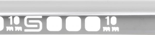 Уголок для плитки Salag внешний 147 ПВХ 10147 10 мм 2,5м мрамор серебряный 