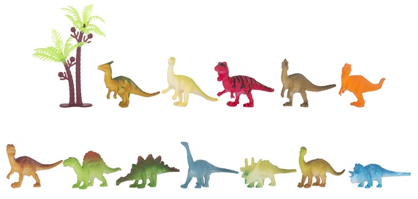 Набір фігурок DINGUA Динозаври 12 шт. у тубусі 