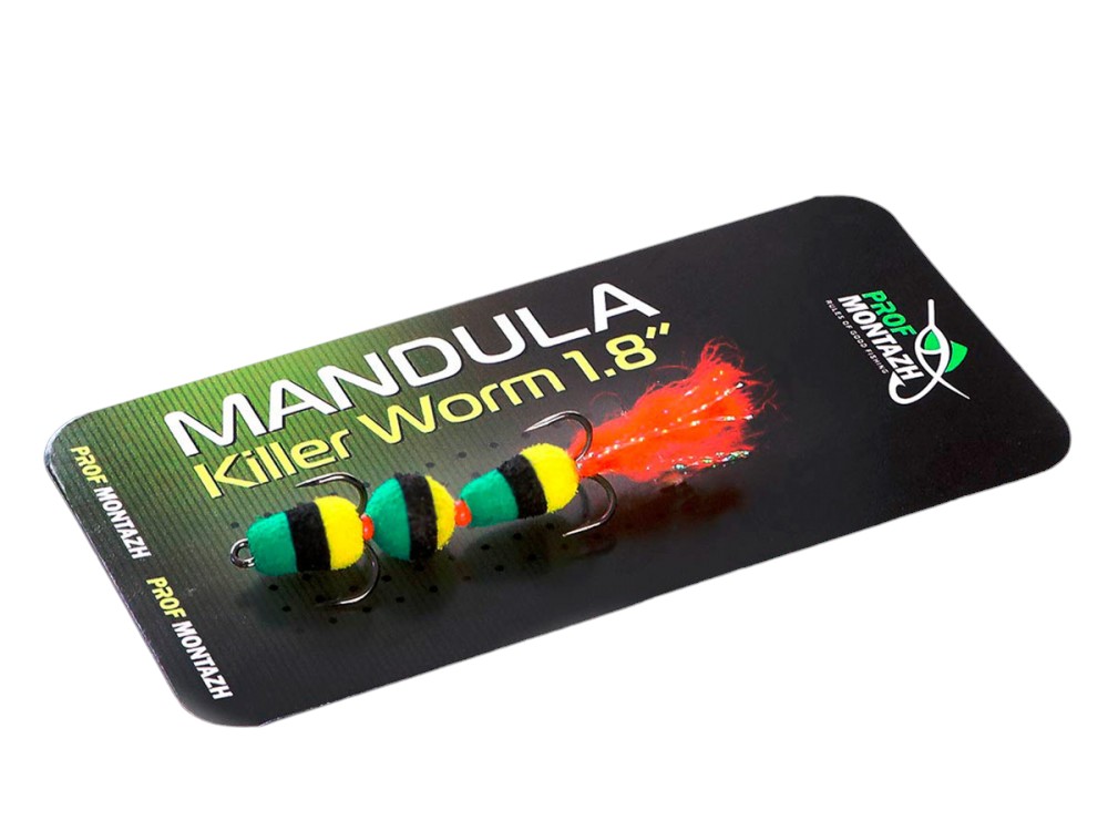 Мандула Prof Montazh поролоновая 902 Killer Worm 1.8 micro 45 мм 1 шт.