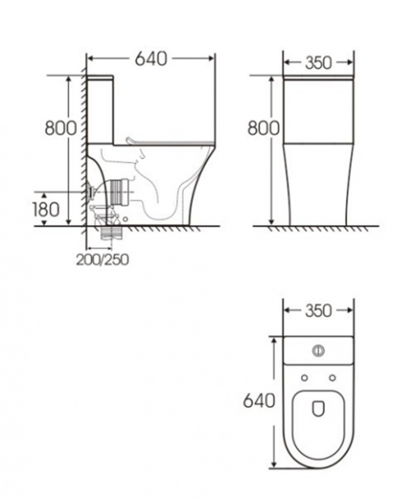 Унітаз-компакт VOLLE CADIZ 2.0 NEW VORTICE, з сидінням Duroplast slow-closing