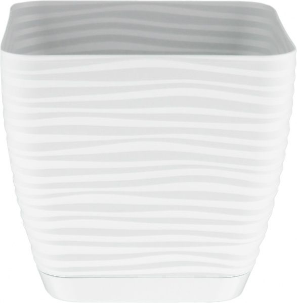 Вазон пластиковый Form Plastic Сахара мини Квадро-19 квадратный 4,2л белый 