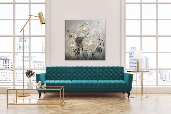 Картина Кульбаба 100x100 см 