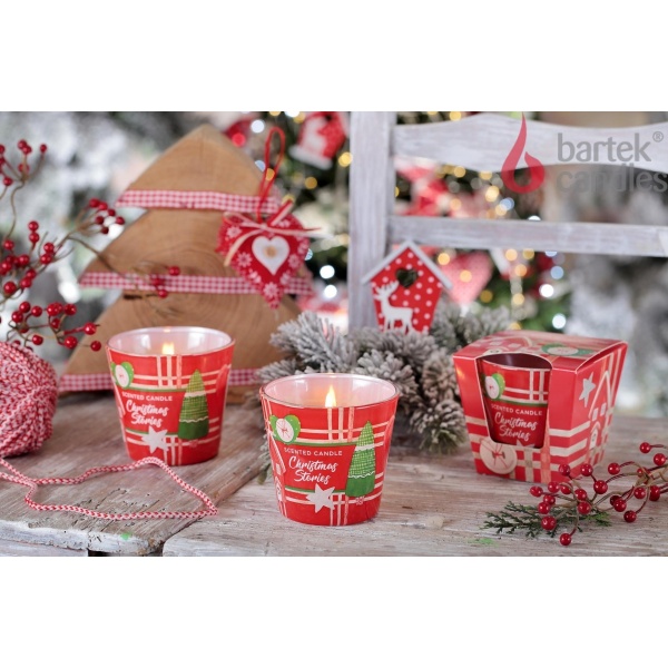 Свеча Рождественские истории (стекло 115 г) Bartek Candles
