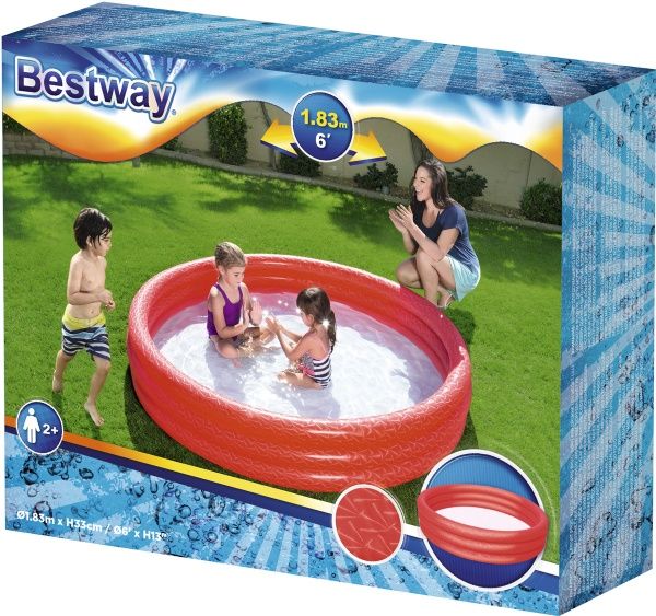 Бассейн надувной Bestway Play Pool 183х33 см красный