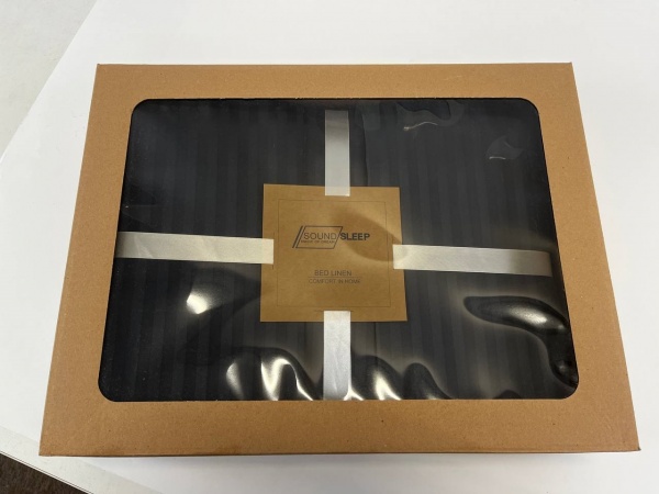 Комплект постельного белья Stripe 2.0 антрацит SoundSleep 