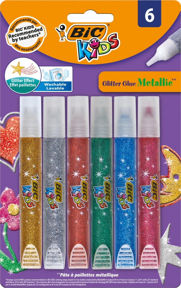 Набор клея Metallic Glitter 6 шт BIC