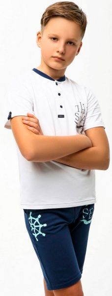 Футболка для мальчика Smil 110551-1 р.104 белый 