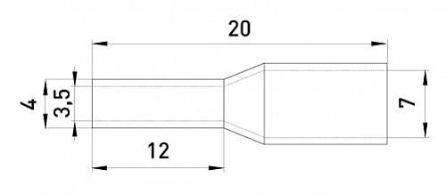 Наконечник втулковий E.NEXT e.terminal.stand.e6012.blue ізольований 6 кв.мм 100 шт. синій 