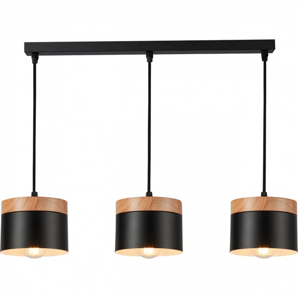 Светильник подвесной Hopfen LOFT ZN 3 PD 3x40 Вт Е27 черный 