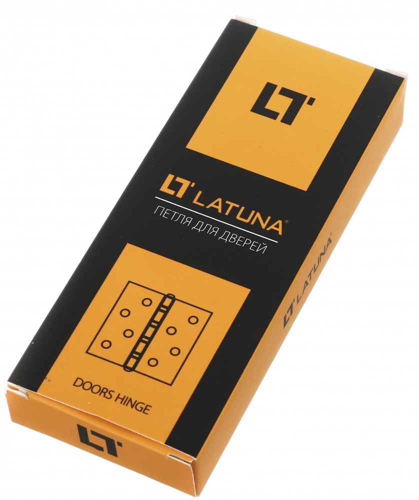 Петля Latuna для дверей накладна CP 100x65x2 мм хром універсальна 2 шт.