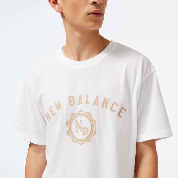 Футболка New Balance SPORT SEASONAL GRAPHIC MT31904WT р.L белый
