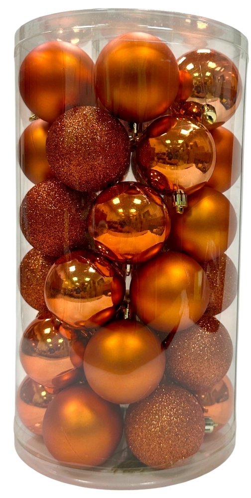 Шар новогодний делюкс микс фактур 36 шт 6 см в ассортименте