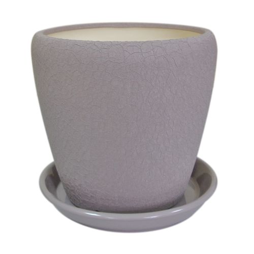 Горщик керамічний Грація №2 шовк круглий 4,5л аметист 