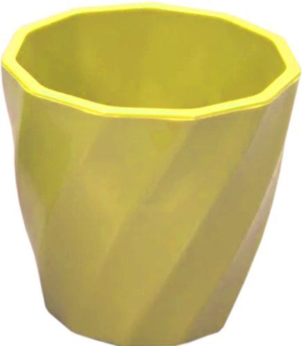 Кашпо Оранжерея для кактусов и суккулентов «Волна» фигурный 0,4л желтый 