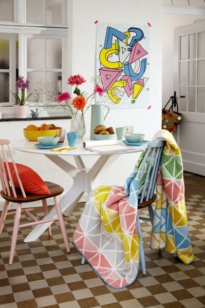 Плед Bright Bouquet Up and Down 150x200 см мульти Biederlack 